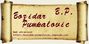 Božidar Pumpalović vizit kartica